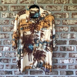 Natural Issue Men’s Tropical Button Up Shirt XL